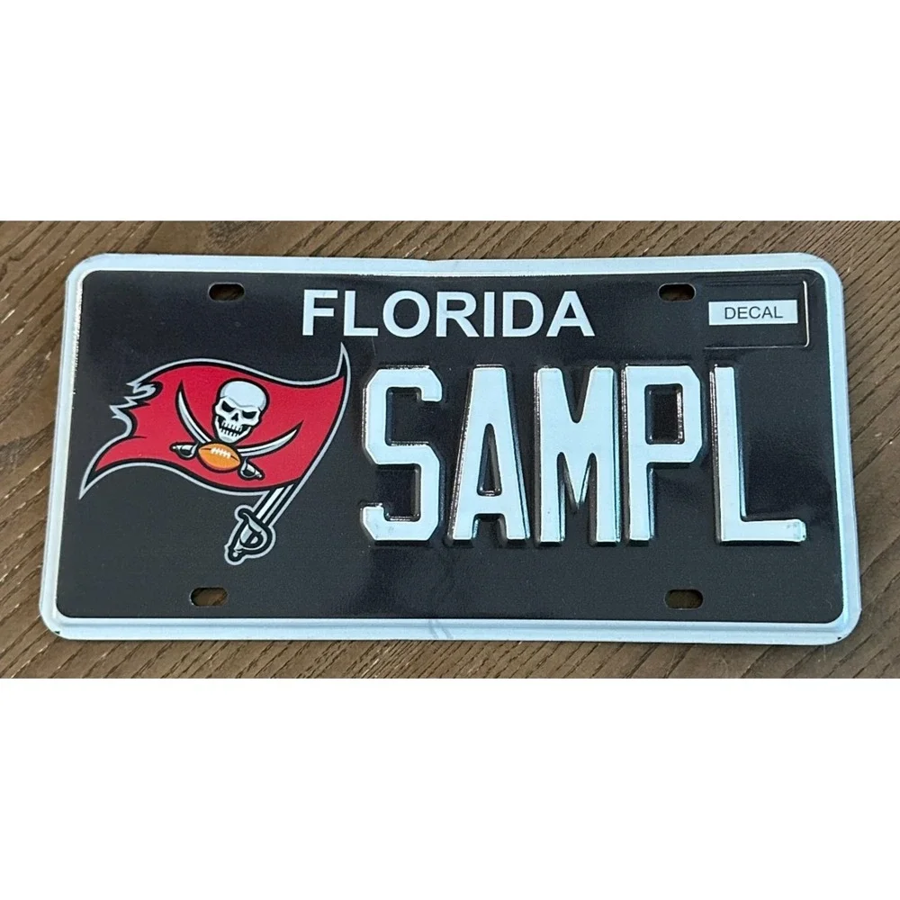 Florida License Plate Tampa Bay Buccaneers Sample‎ DMV Plate